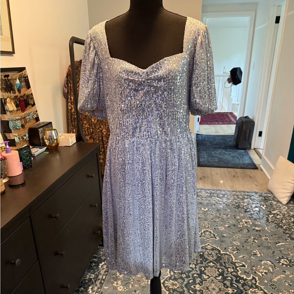 Sonoma Glittering Silver Mini Dress